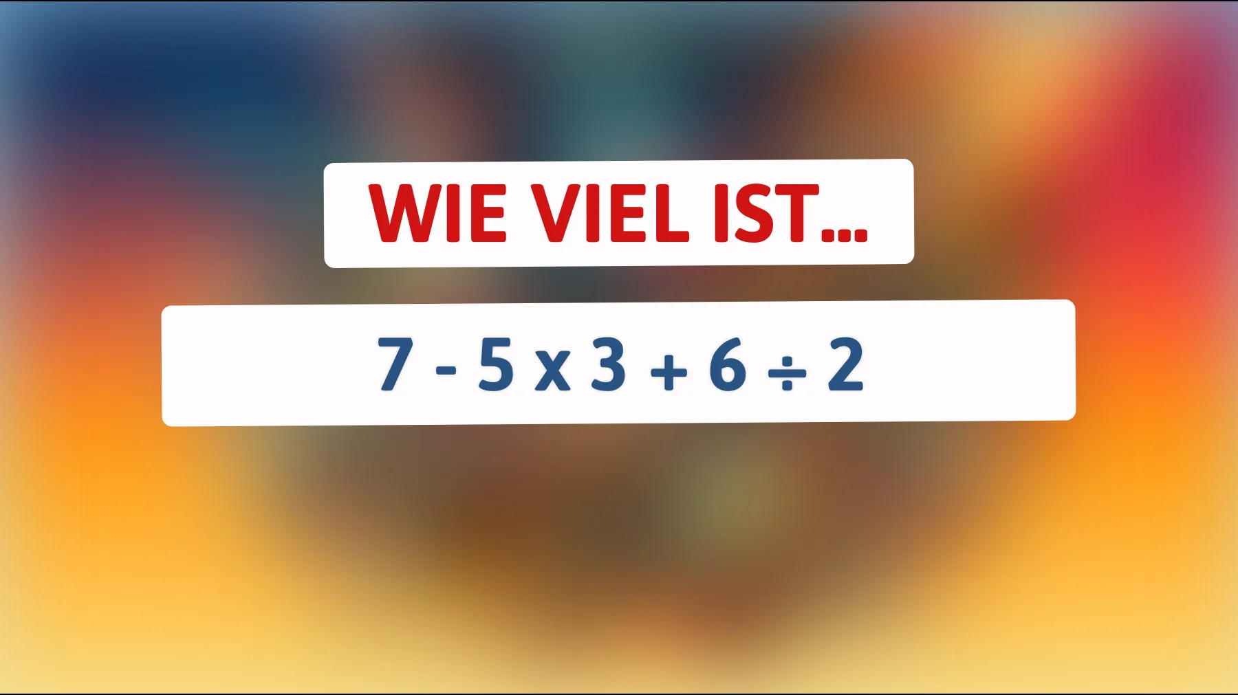 Nur 1% können dieses knifflige Rätsel lösen: Schaffst du es, die richtige Antwort zu finden?"